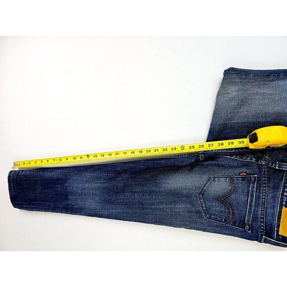 Levi's Size 9M Womens 26 Inch Inseam Demi Curve Juniors Blue Denim logo Jeans - Picture 8 of 12